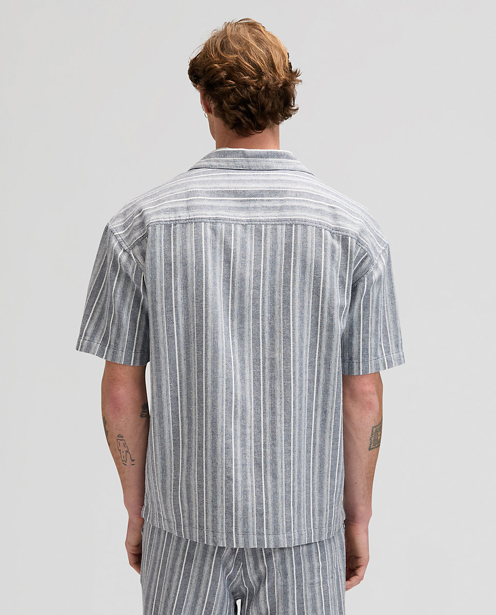Camisa de hombre resort de manga corta - Lee - Azul Azul-2