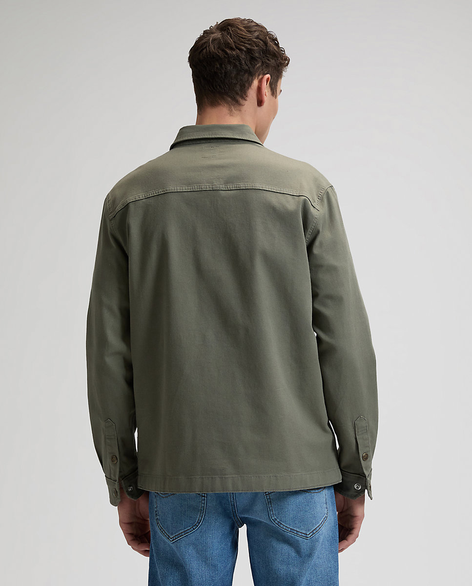 Camisa de hombre dos bolsillo de corte relaxed - Lee - Verde militar Verde militar-2