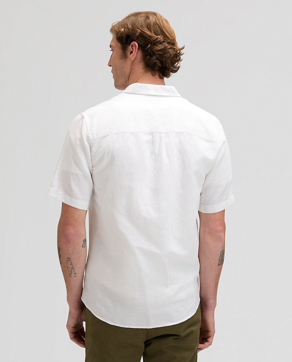 Camisa de hombre de manga corta y corte regular - Lee - Blanco Blanco-2