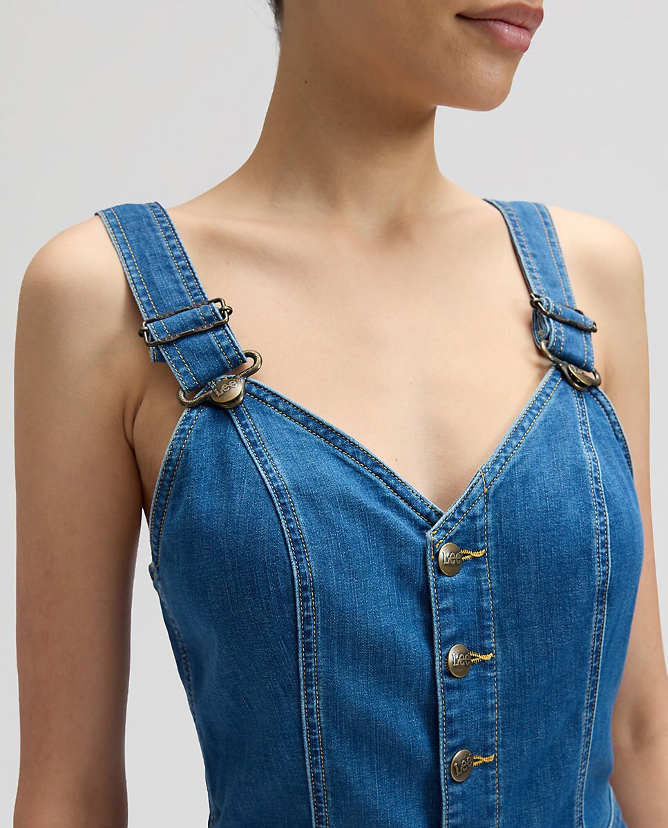 Mono vaquero de mujer largo - Lee - Azul denim Azul denim-5