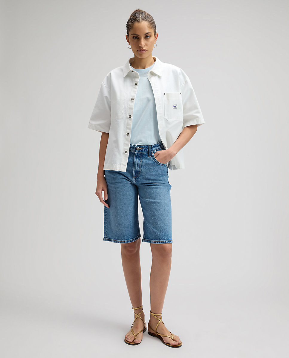 Pantalón corto vaquero de mujer Jort - Lee - Azul denim Azul denim-3