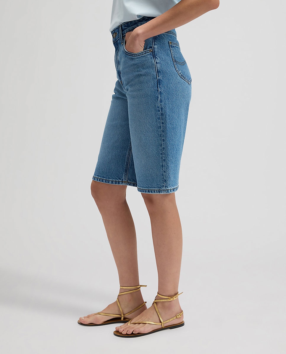 Pantalón corto vaquero de mujer Jort - Lee - Azul denim Azul denim-4