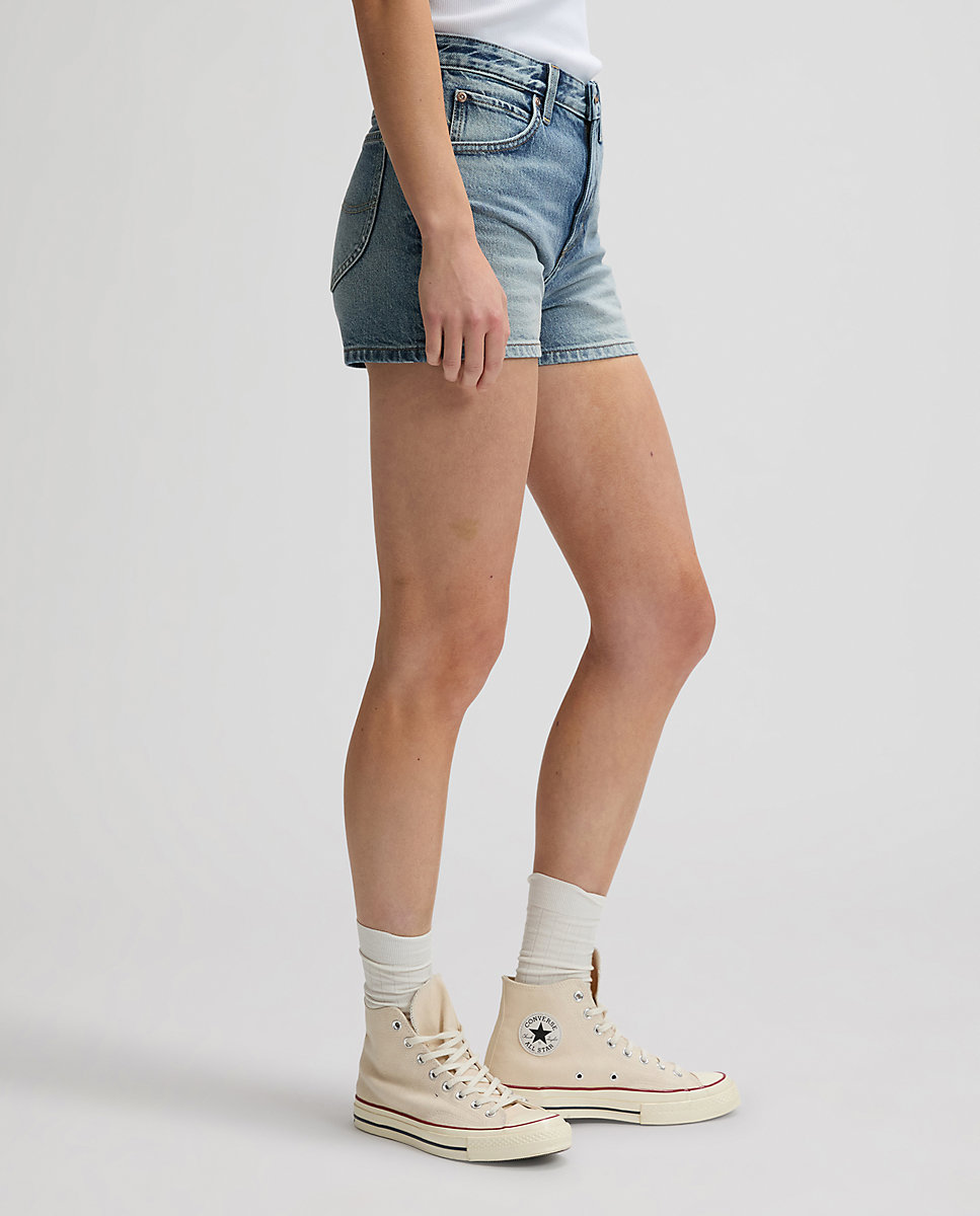 Short vaquero de mujer cowboy 3 inch - Lee - Azul denim Azul denim-4