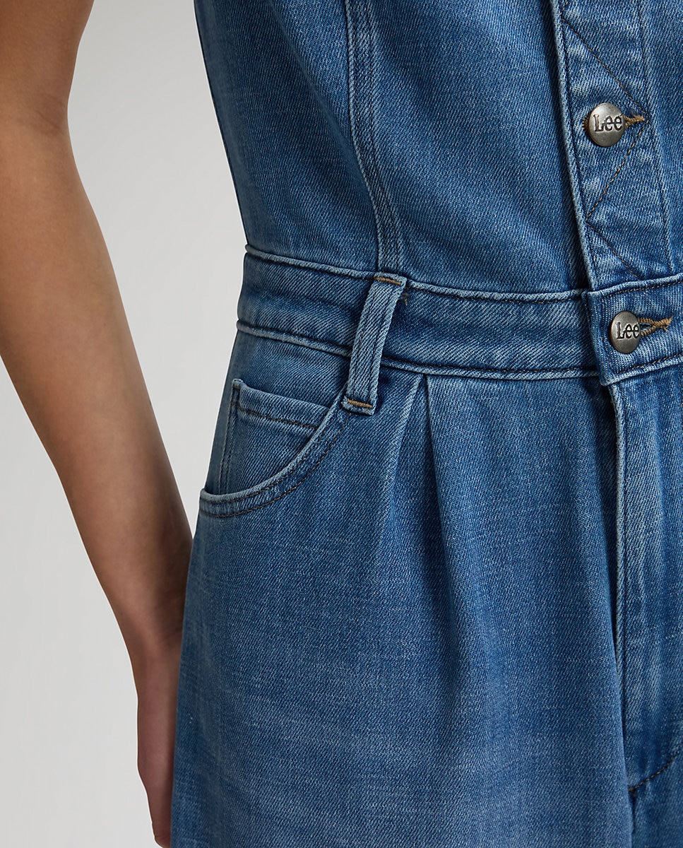 Mono vaquero de mujer largo - Lee - Azul denim Azul denim-5