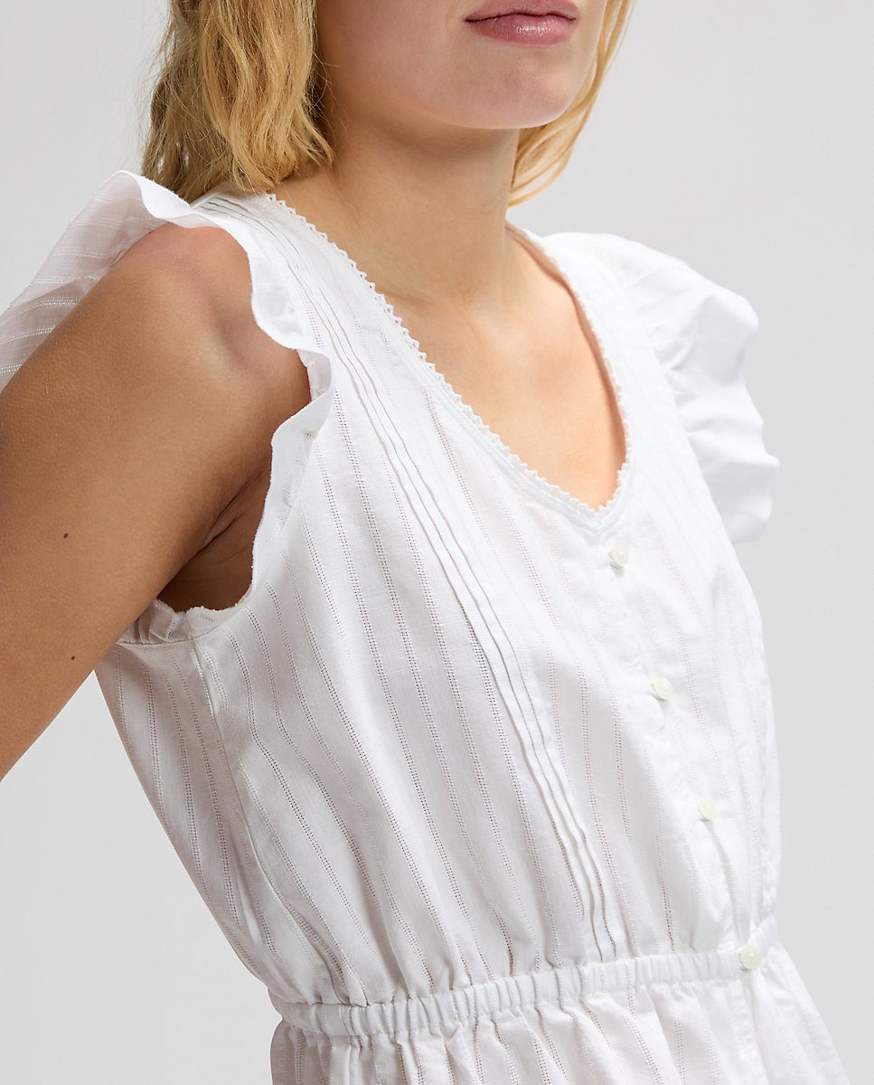 Blusa de mujer bohemia de manga volante - Lee - Azul Azul-5
