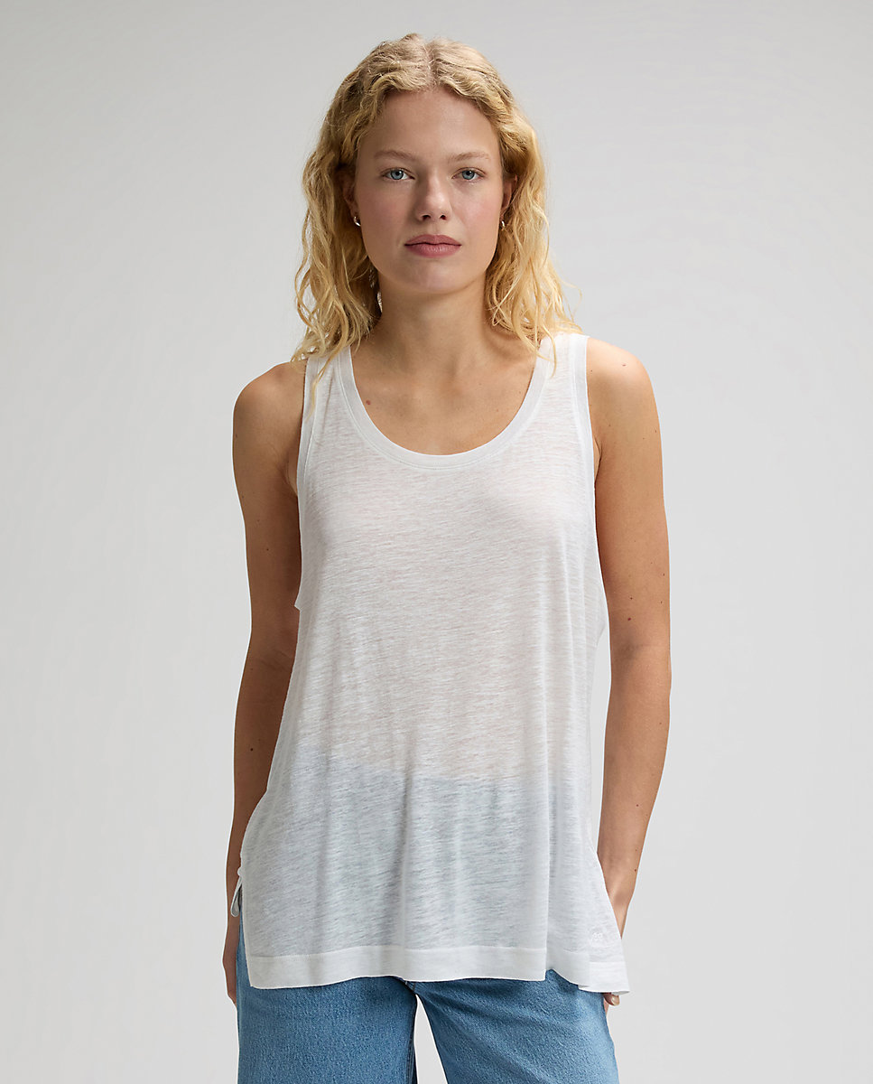 Camiseta de tirantes de mujer con canesú trasero - Lee - Azul Azul-1
