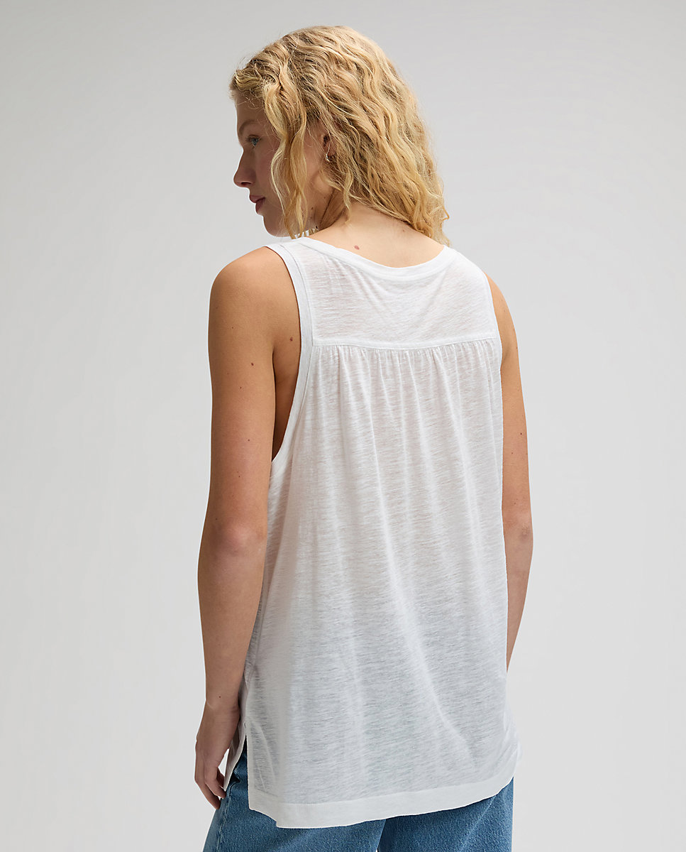 Camiseta de tirantes de mujer con canesú trasero - Lee - Azul Azul-2