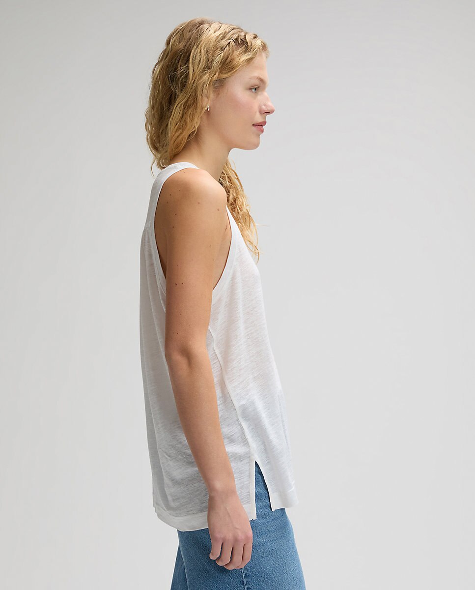 Camiseta de tirantes de mujer con canesú trasero - Lee - Azul Azul-4