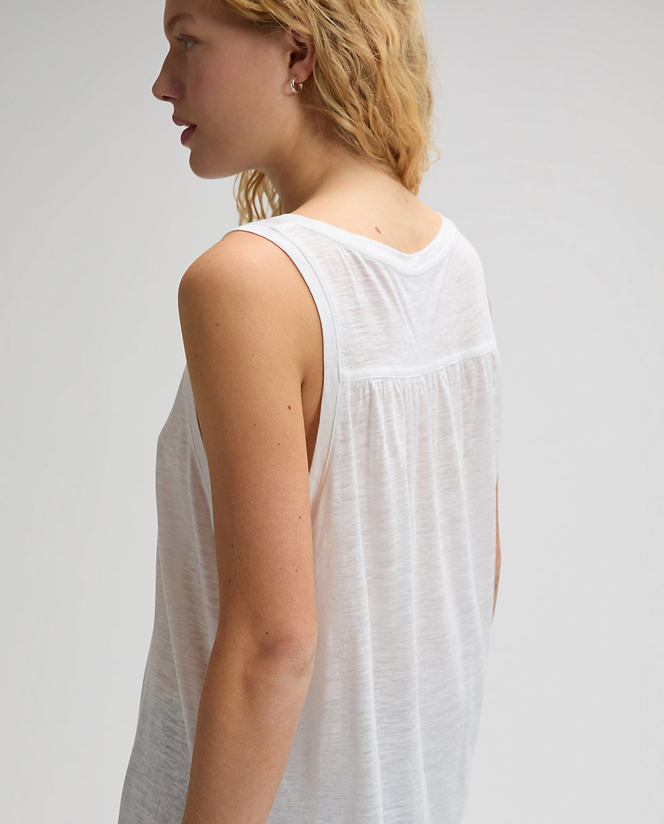 Camiseta de tirantes de mujer con canesú trasero - Lee - Azul Azul-5