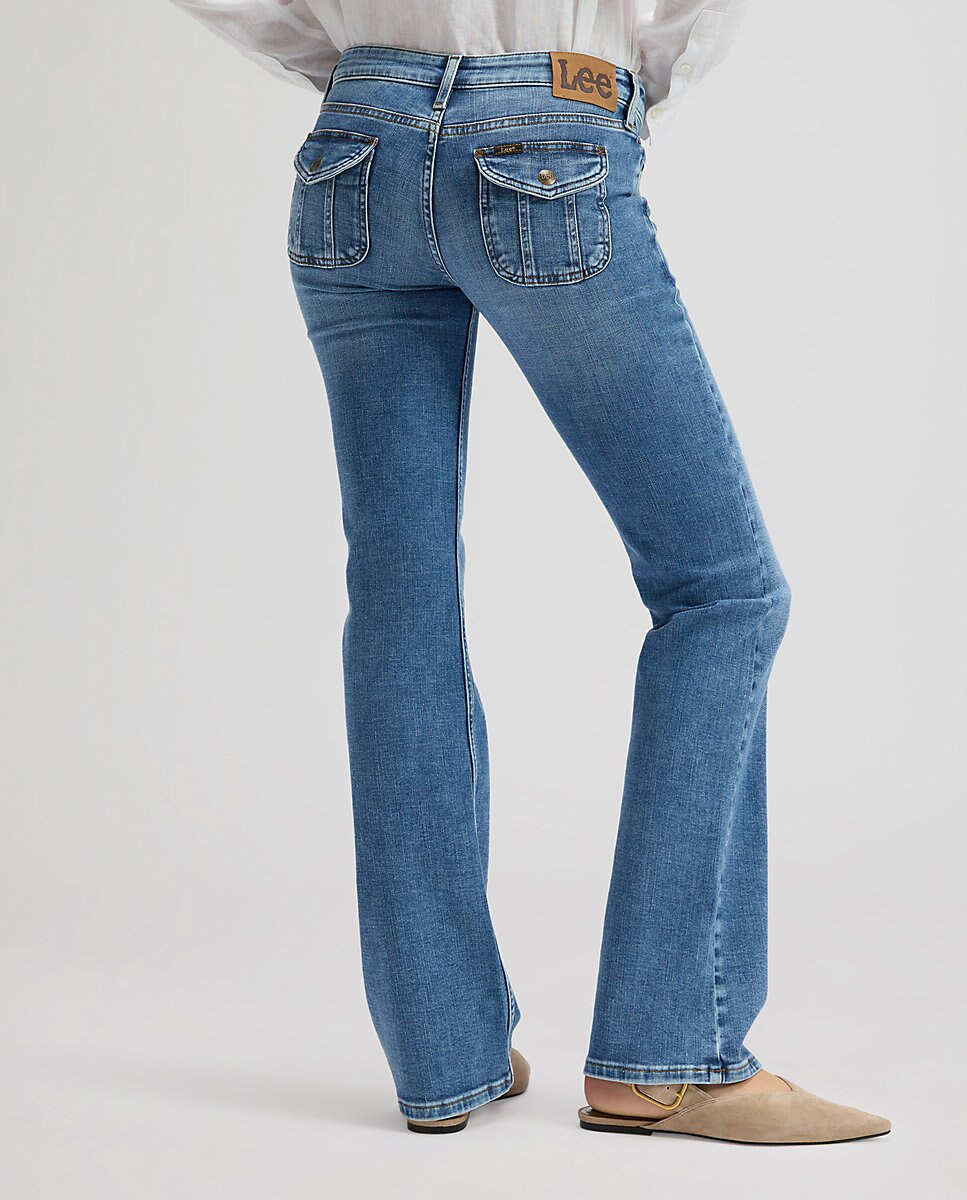 Vaquero campana Jessica de mujer de tiro bajo - Lee - Azul denim Azul denim-2