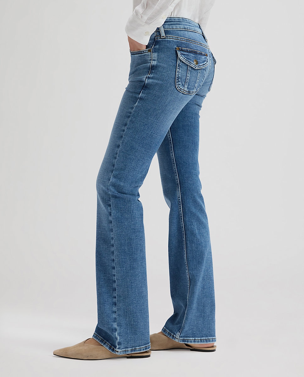 Vaquero campana Jessica de mujer de tiro bajo - Lee - Azul denim Azul denim-4