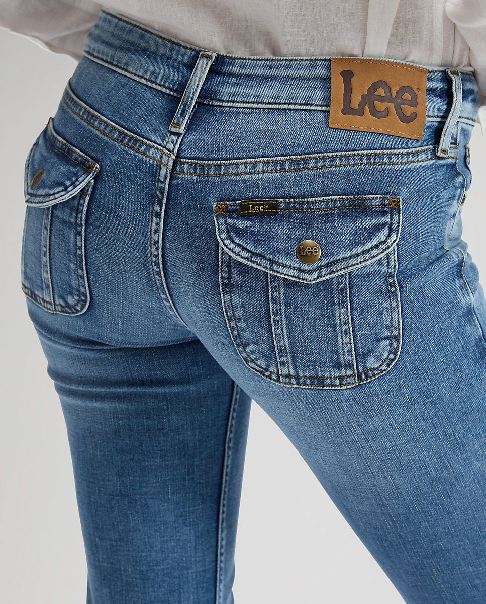 Vaquero campana Jessica de mujer de tiro bajo - Lee - Azul denim Azul denim-5