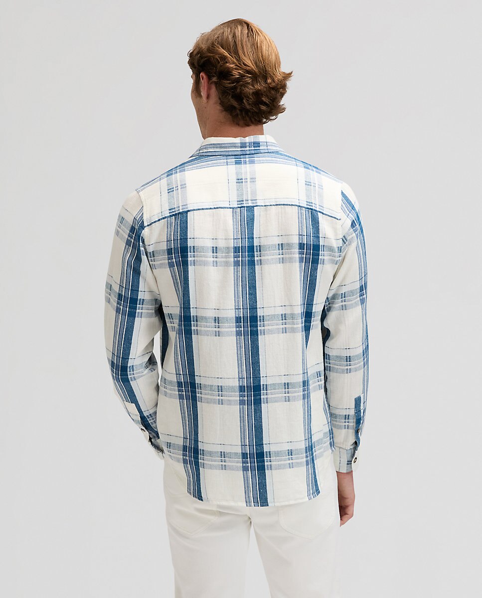 Camisa de hombre de manga larga de cuadros - Lee - Azul Azul-2