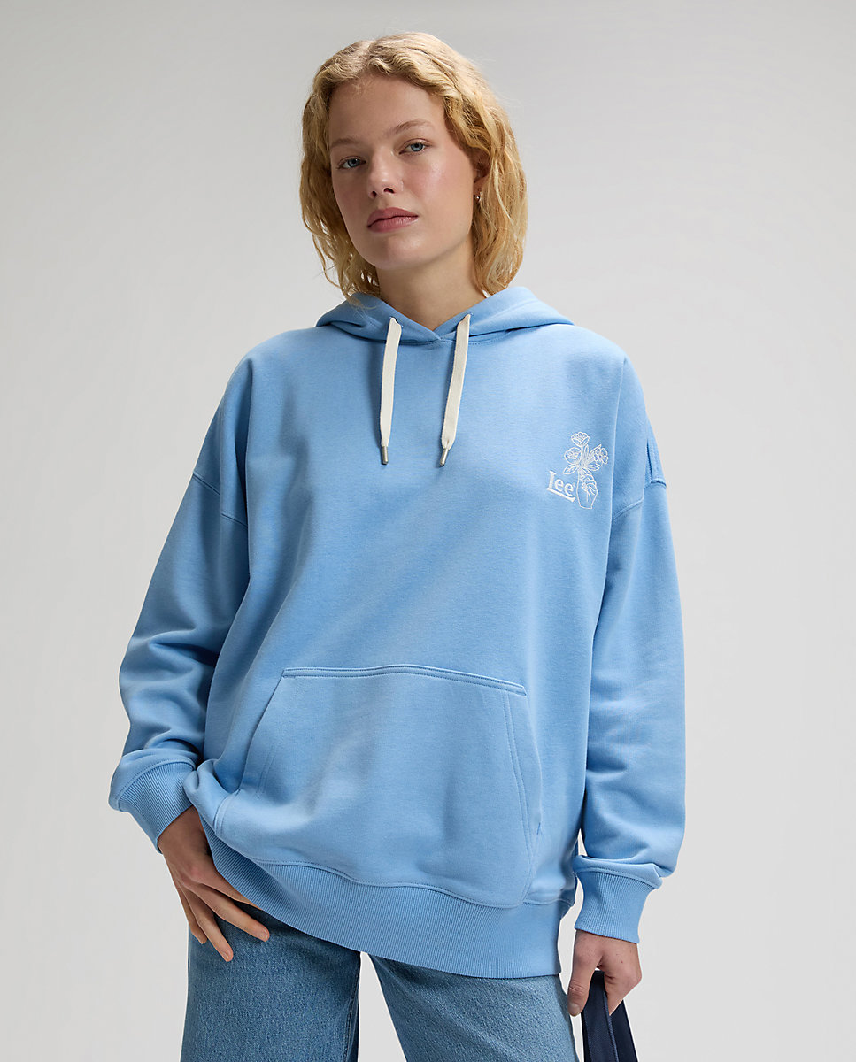 Lee - Sudadera de mujer con capucha y corte superholgado.