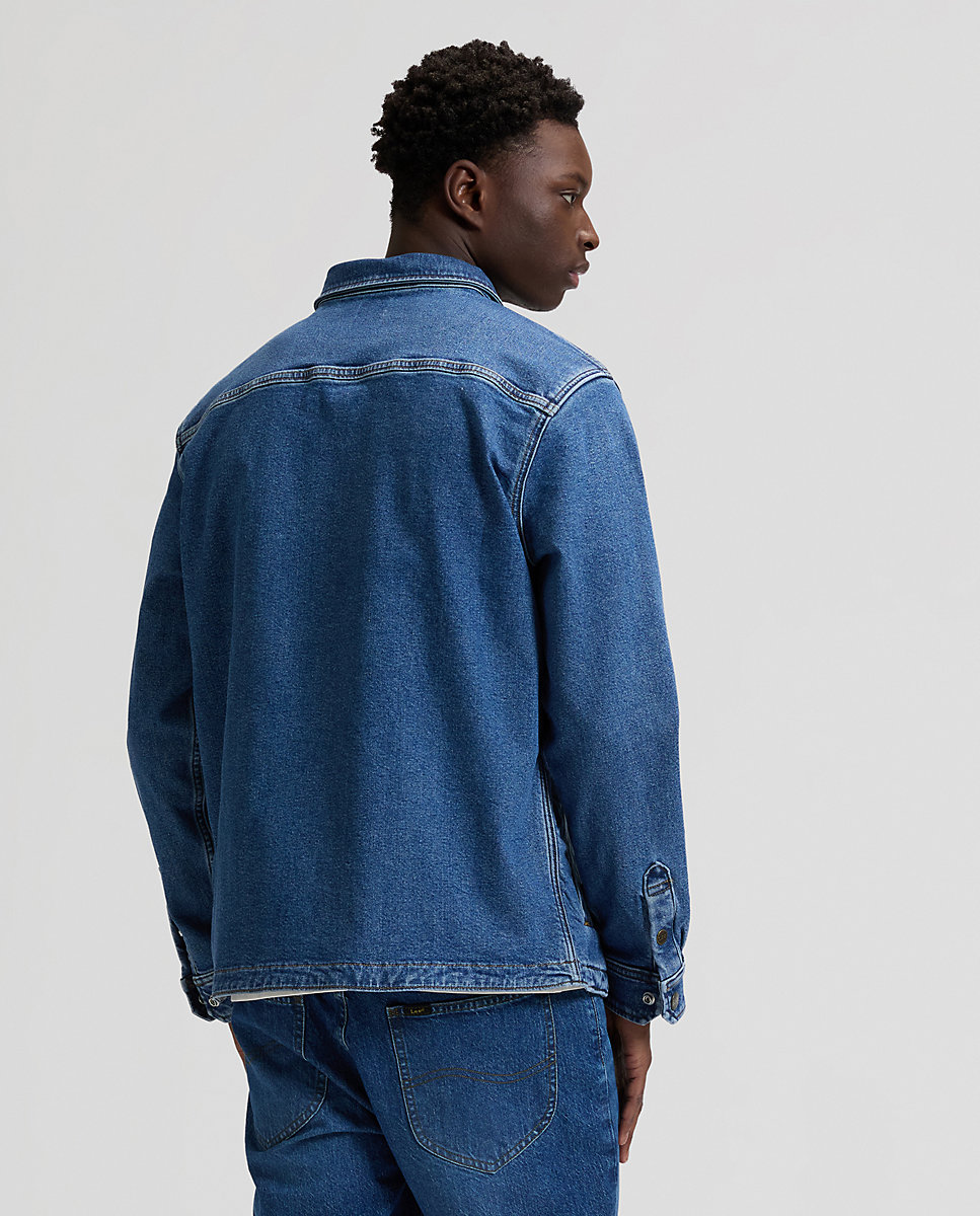Sobrecamisa vaquera de hombre de manga larga - Lee - Azul denim Azul denim-2