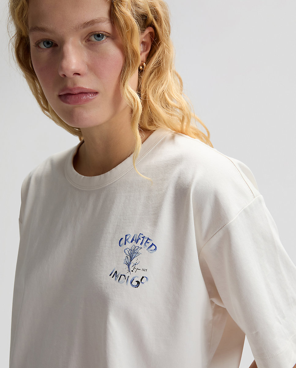 Camiseta de mujer de manga corta de corte relaxed - Lee - Azul Azul-5
