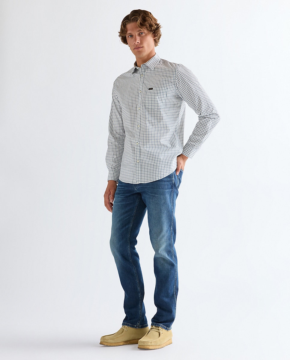 Vaquero Greensboro de hombre de tiro medio y pierna recta - Wrangler - Azul denim Azul denim-3