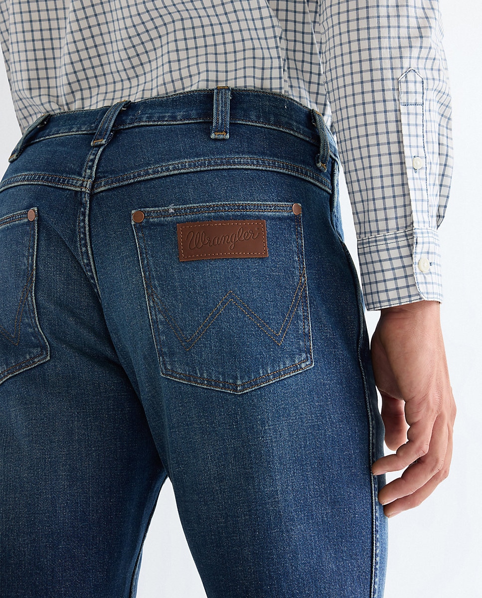 Vaquero Greensboro de hombre de tiro medio y pierna recta - Wrangler - Azul denim Azul denim-4