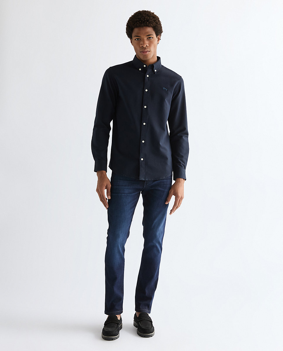 Vaqueros larston de hombre con corte ajustado en el muslo y tiro medio. - Wrangler - Azul denim Azul denim-3