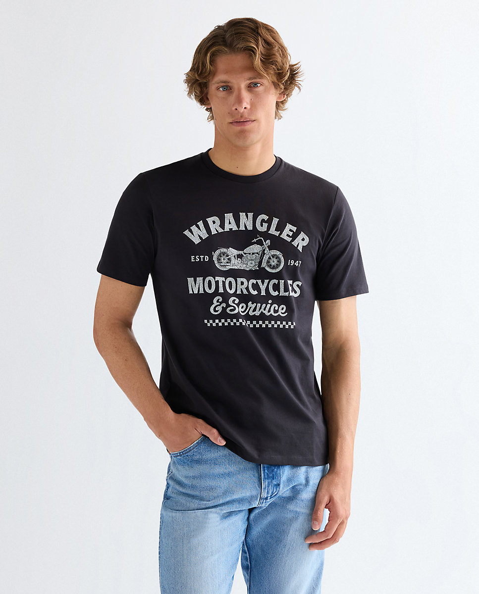 Wrangler - Camiseta de hombre americana de manga corta.