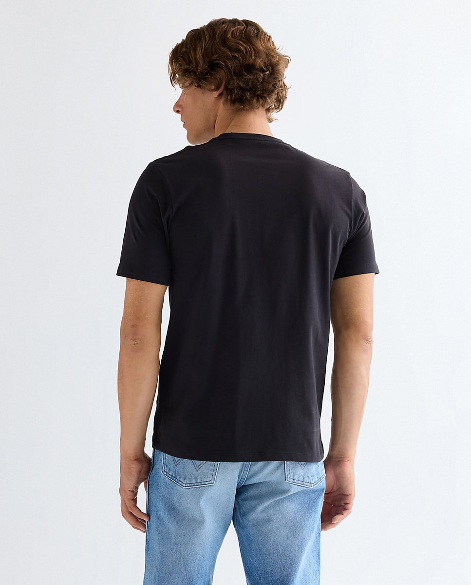 Camiseta de hombre americana de manga corta - Wrangler - Negro Negro-2