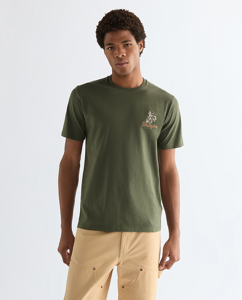 Wrangler - Camiseta de hombre de manga corta y corte regular.