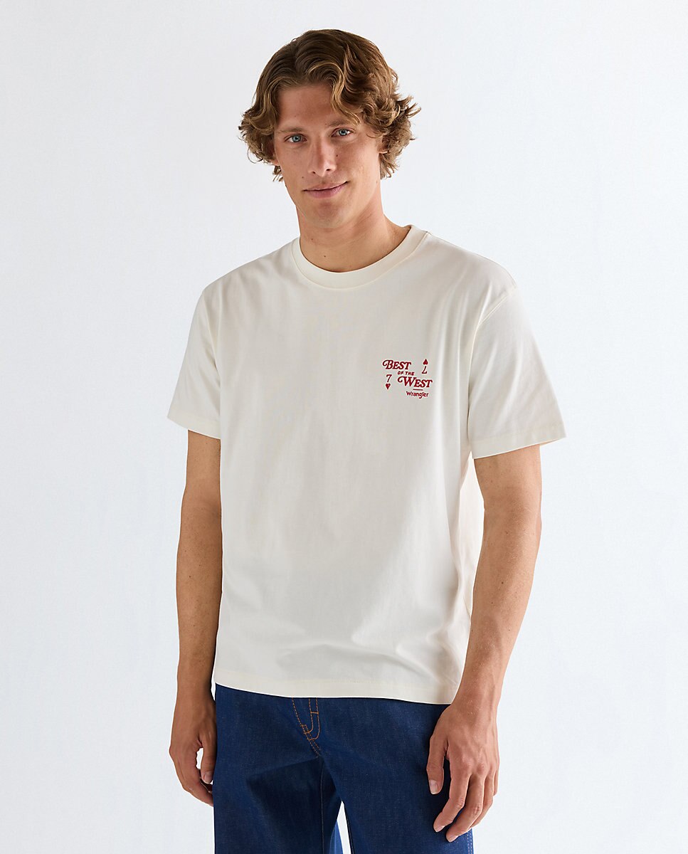 Wrangler - Camiseta de hombre vintage de manga corta.