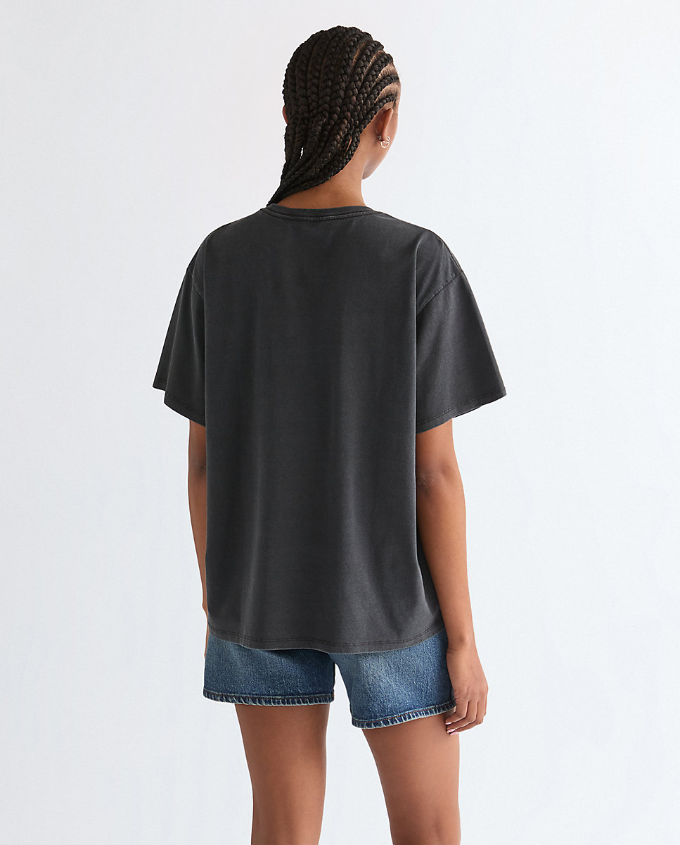 Camiseta de mujer con dibujo frontal de corte relajado - Wrangler - Negro Negro-2
