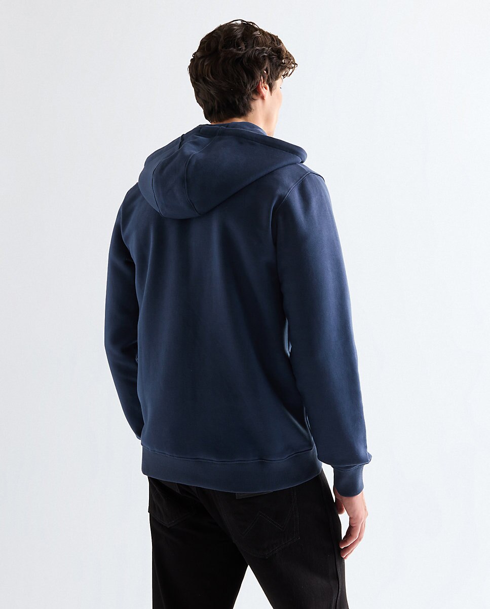 Sudadera con capucha de hombre con cremarella - Wrangler - Negro Negro-2