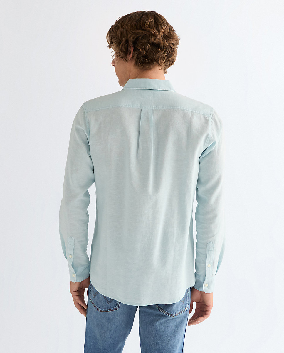 Imagen 2 de Camisa de hombre un bolsillo de corte regular - Wrangler - Celeste Celeste
