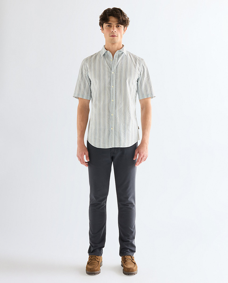 Camisa de hombre de manga corta en rosa - Wrangler - Azul Azul-3