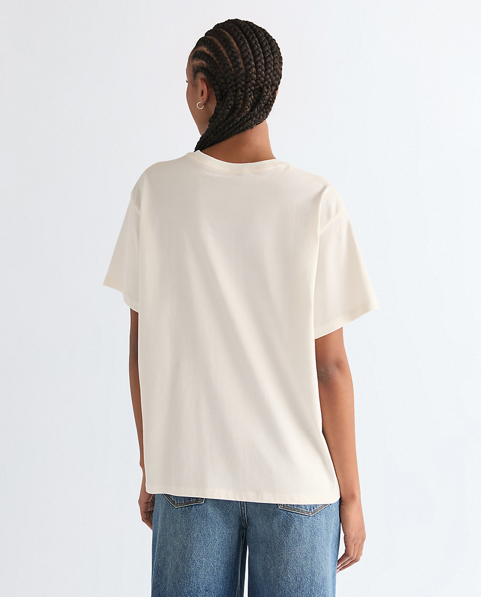 Camiseta de mujer con dibujo frontal de corte relajado - Wrangler - Blanco Blanco-2