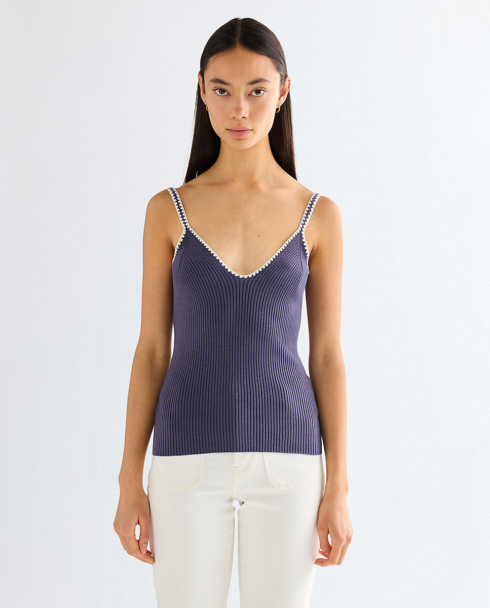 Top crochet sin mangas - Wrangler - Azul/Gris Azul/Gris-1