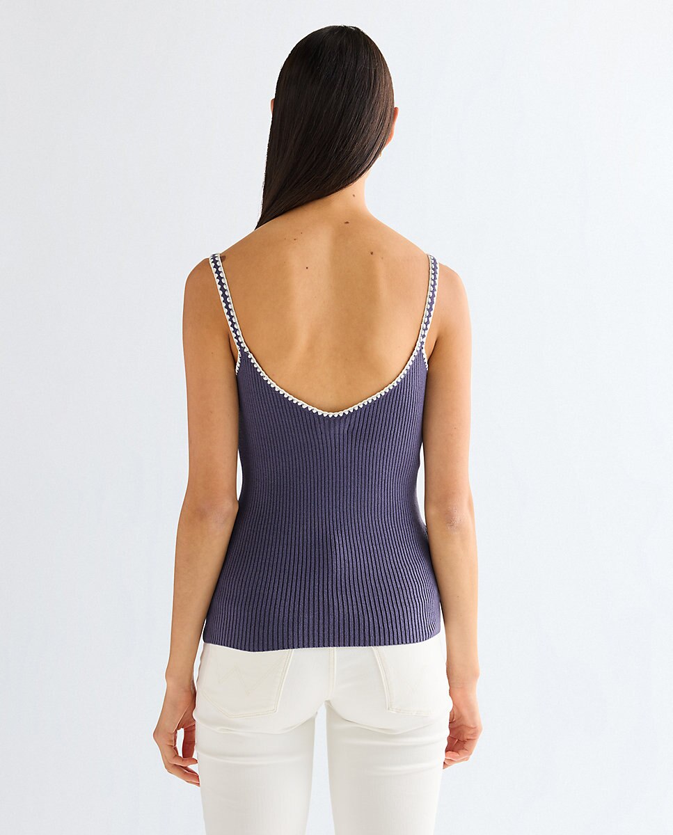 Top crochet sin mangas - Wrangler - Azul/Gris Azul/Gris-2
