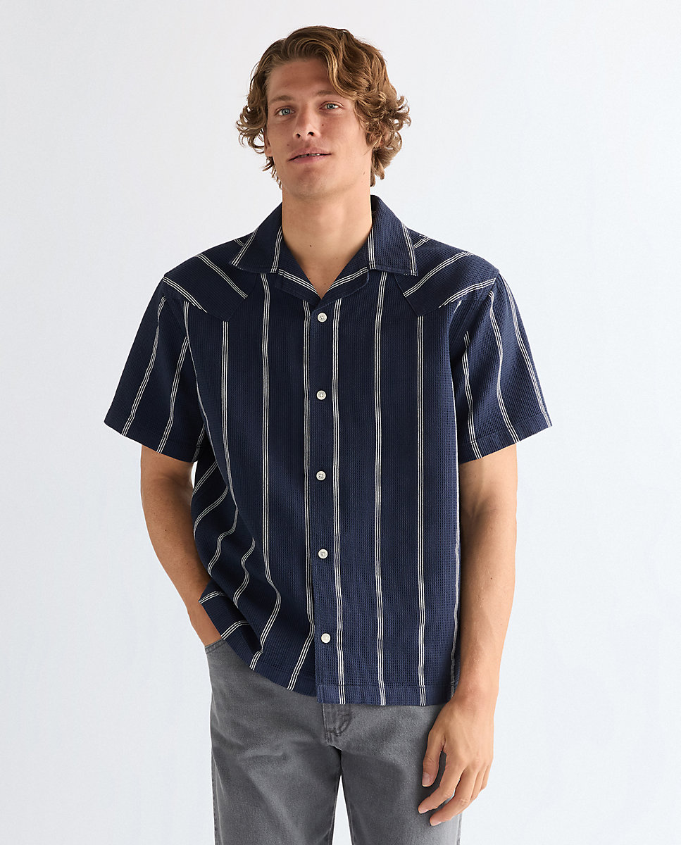 Camisa de hombre de manga corta de corte relajado