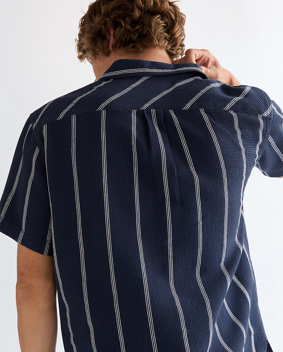 Camisa de hombre de manga corta de corte relajado - Wrangler - Azul oscuro Azul oscuro-5