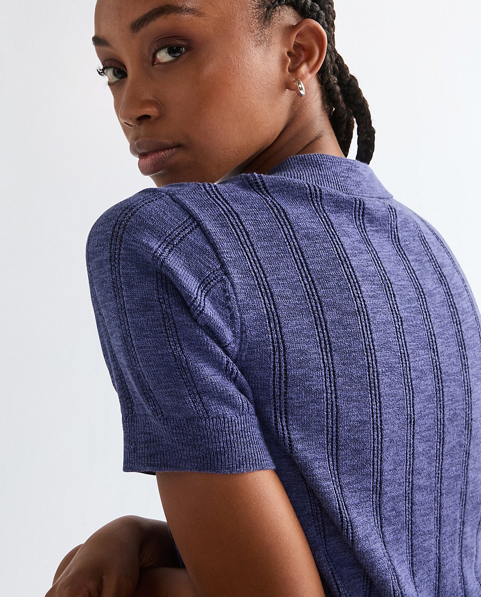 Camisa Polo de mujer en azul con bolsillo - Wrangler - Azul oscuro Azul oscuro-4