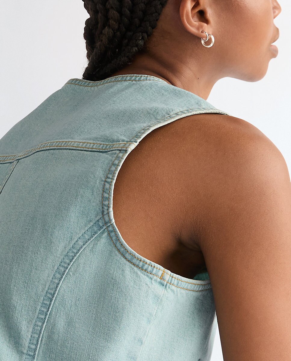 Chaleco vaquero de Mujer en azul claro - Wrangler - Azul denim Azul denim-4