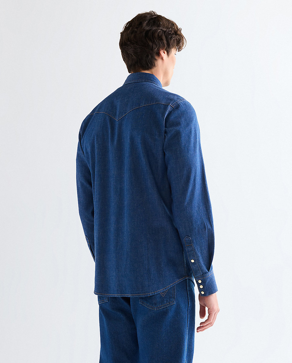 Camisa vaquera de hombre de manga larga - Wrangler - Azul Azul-2
