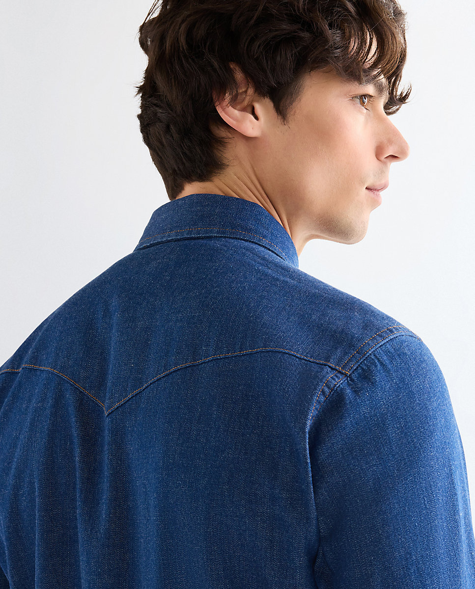Camisa vaquera de hombre de manga larga - Wrangler - Azul Azul-5