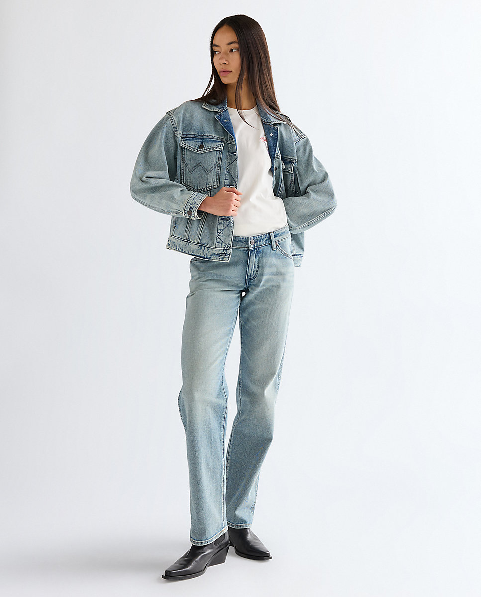 Cazadora vaquera de mujer de corte relaxed - Wrangler - Azul denim Azul denim-3