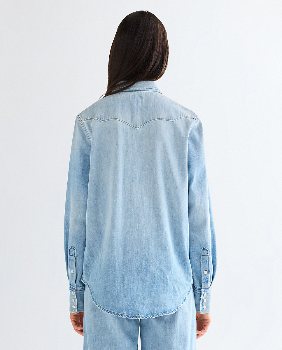 Camisa vaquera de mujer en azul - Wrangler - Azul denim Azul denim-2