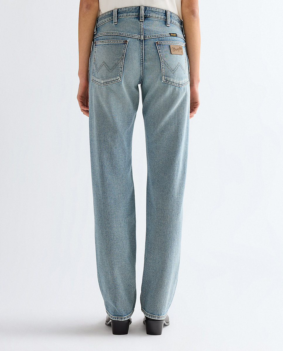 Vauquero de mujer low rise cowboy de corte recto - Wrangler - Azul denim Azul denim-3