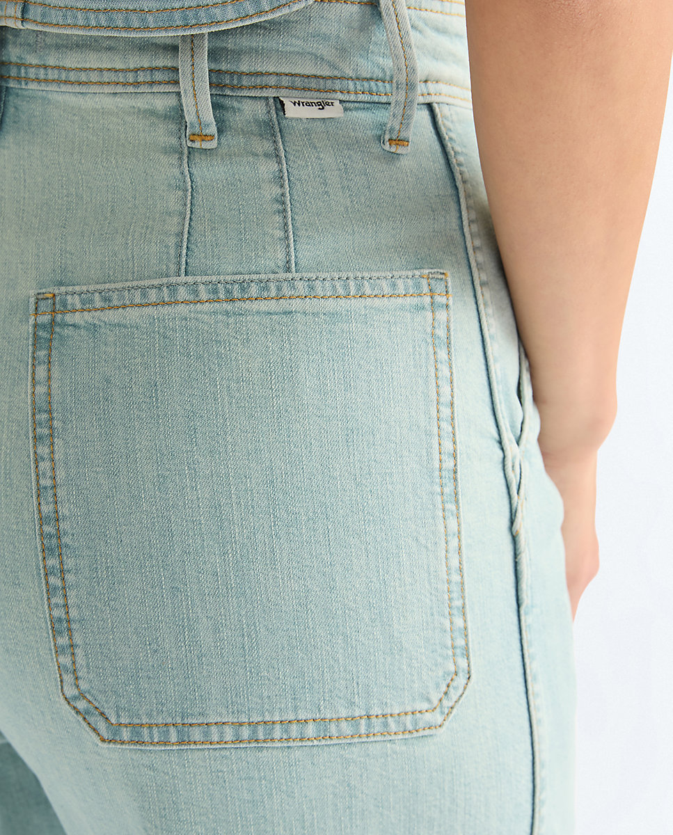 Vaquero recto de mujer Barrel en - Wrangler - Azul Azul-4