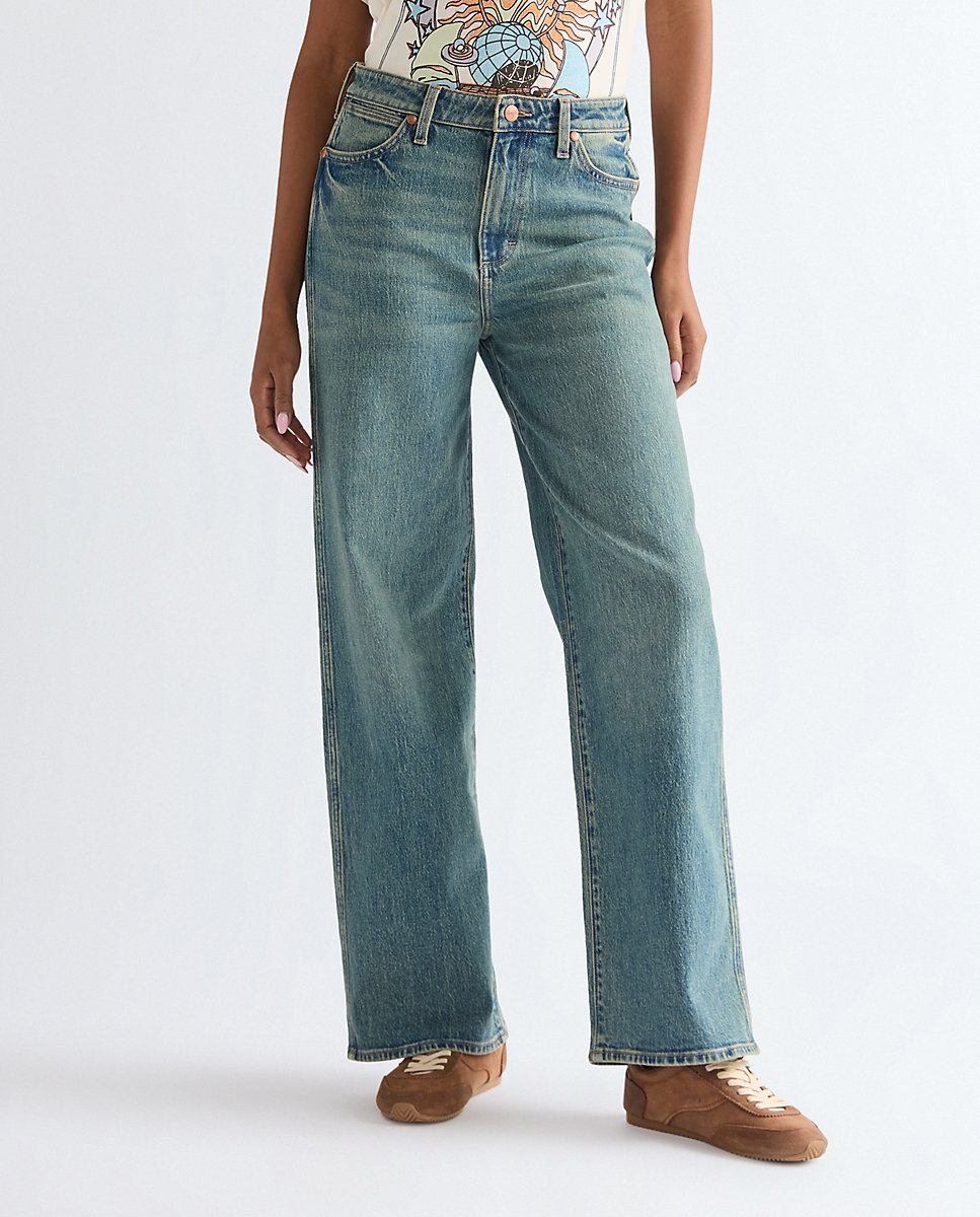 Vaquero de mujer de corte recto y loose con cintura regular - Wrangler - Azul denim Azul denim-2