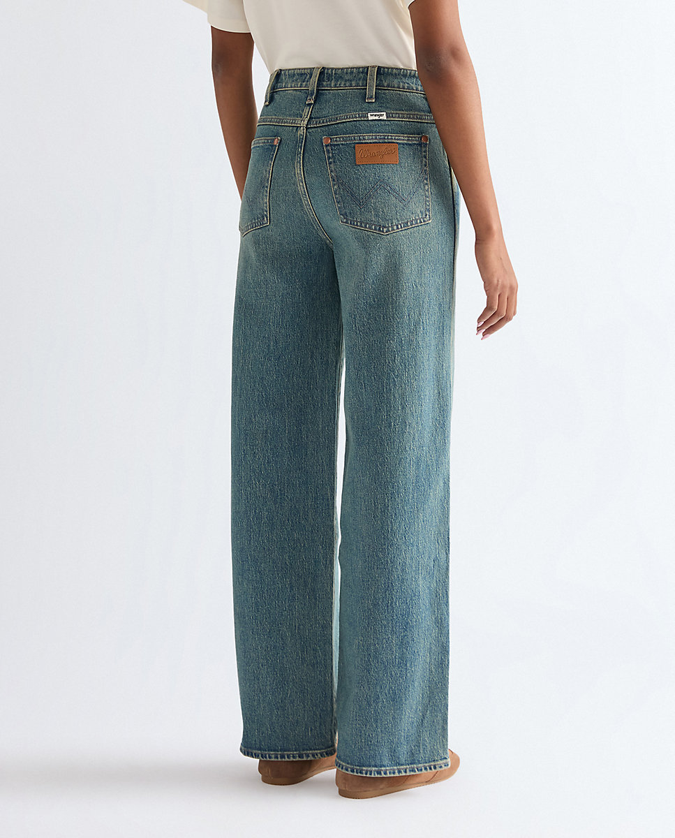 Vaquero de mujer de corte recto y loose con cintura regular - Wrangler - Azul denim Azul denim-3