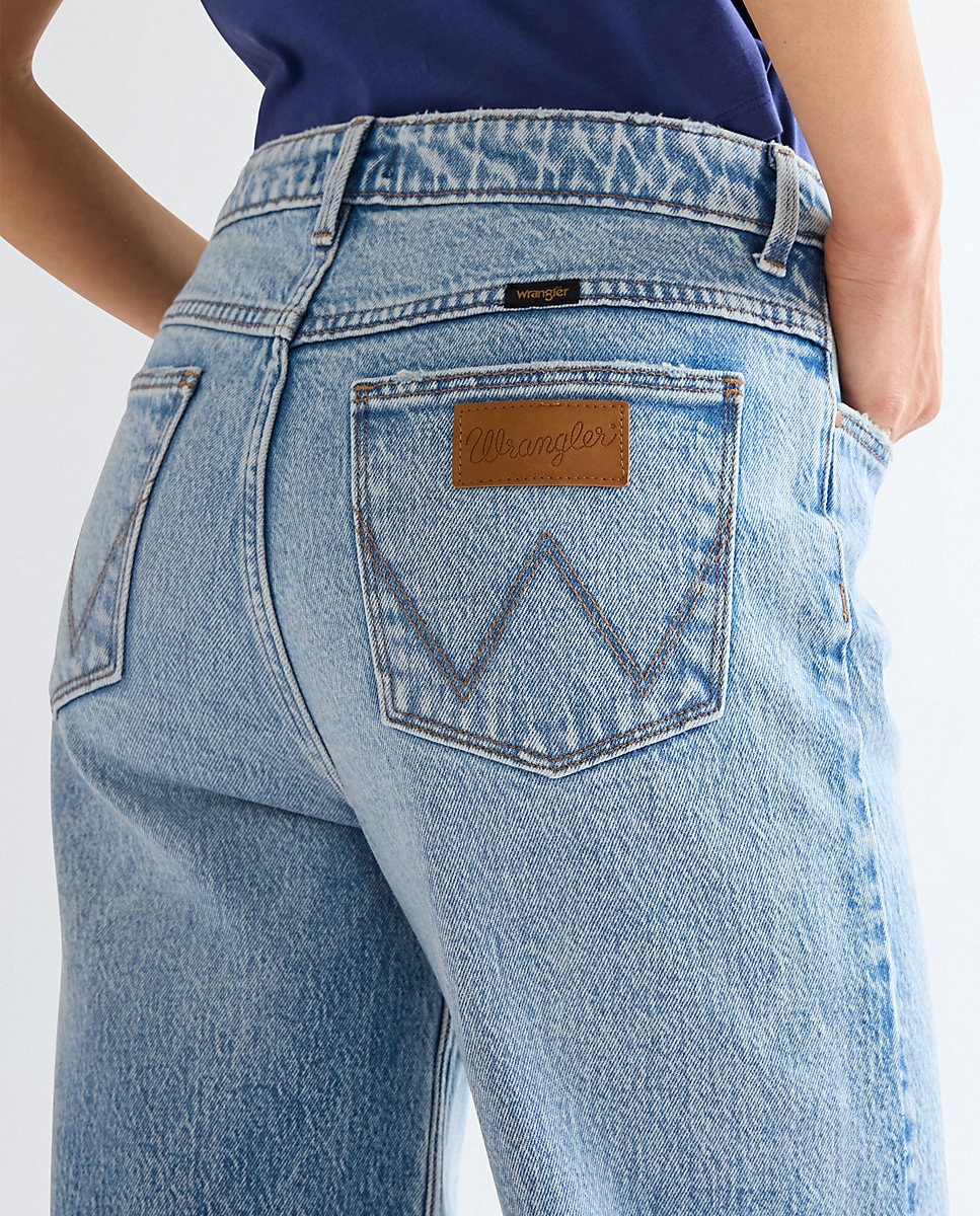 Vaquero de mujer de corte recto y loose con cintura regular - Wrangler - Azul denim Azul denim-4