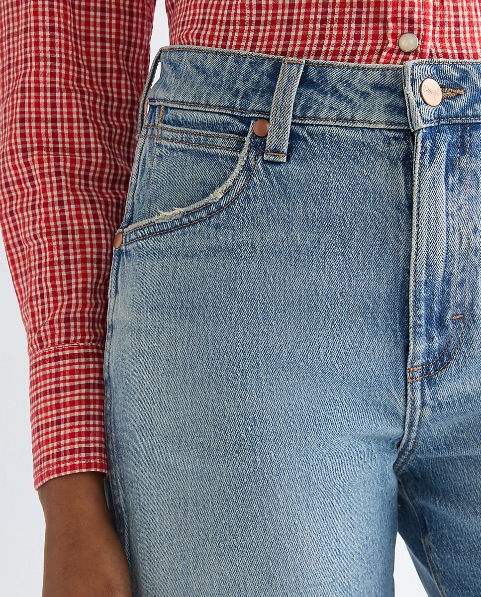 Short vaquero de mujer cowboy 5 inch en - Wrangler - Azul Azul-5
