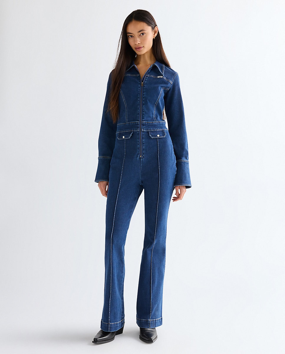 Mono vaquero de mujer con pierna acampanada - Wrangler - Azul Azul-1