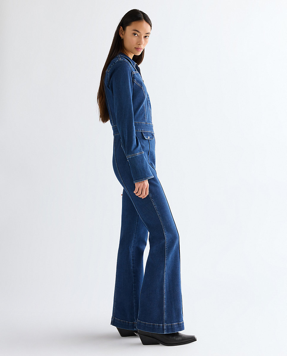 Mono vaquero de mujer con pierna acampanada - Wrangler - Azul Azul-3